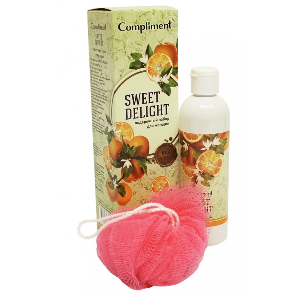 ПН/ЖЕН. №1360 SWEET DELIGHT (Гель д/д250мл+мочалка) (12)
