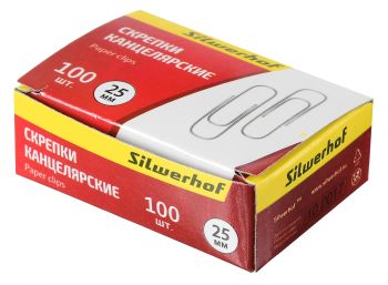 Скрепки 25мм/100шт. Silwerhof
