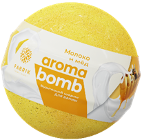 Соль для ванн Fabrik Cosmetology 120г. шар Mona Aroma Молоко и мед