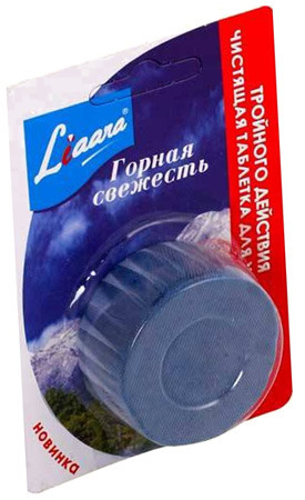 Освежитель для унитаза Chirton 50г. Таблетка чистящая Лиаара Горная Свежесть