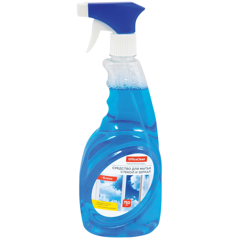 Ср-во OfficeClean Professional 750мл. Блеск д/стекол с курком