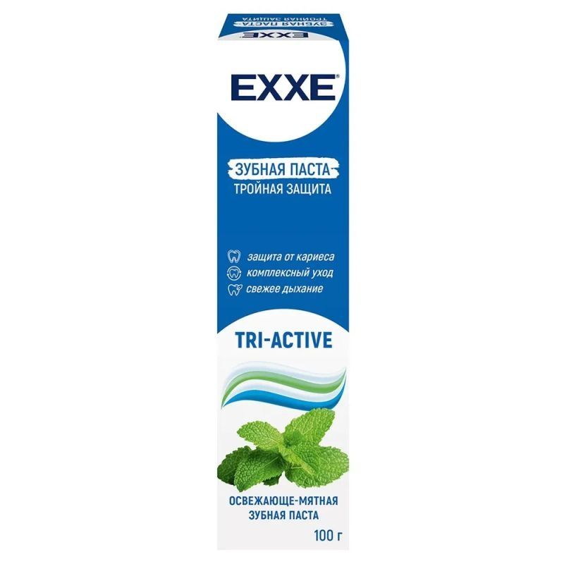 Зубн.паста EXXE 100мл. Тройная защита tri-active (72)