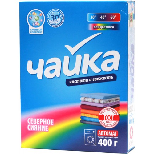 Стир.порошок Чайка авт. 400г. Северное сияние (18)