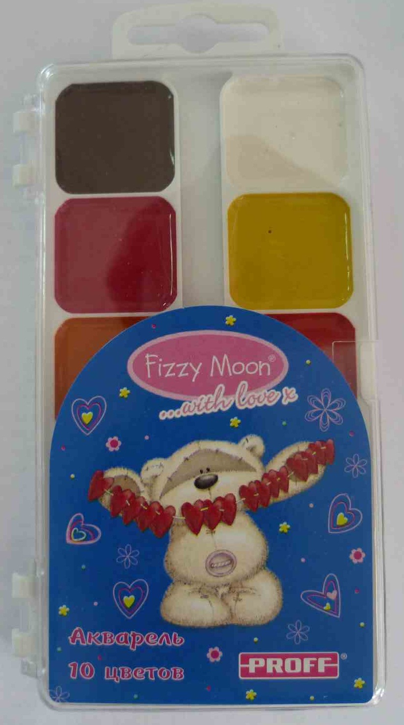 Краски акварель 10цв. Proff FizzyMoon медов. пласт.уп.
