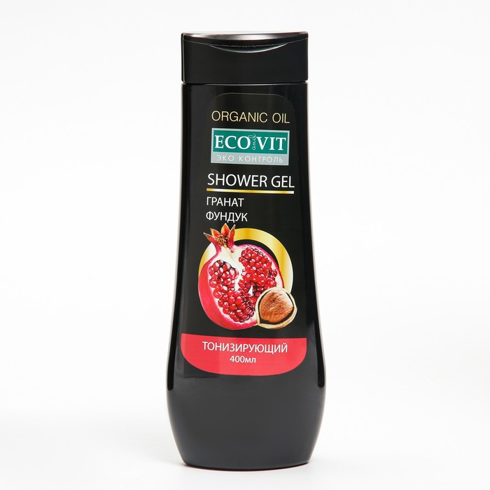 Гель для душа ECOandVIT 400мл. Organic Oil тонизирующий гранат и фундук