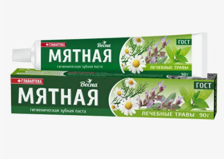Зубн.паста Весна 90г. Мятная Лечебные травы 8116 (48)
