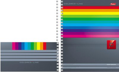 Тетрадь 100л. гребень Hatber "Color Line" с краманом