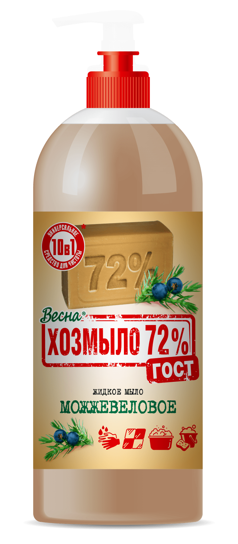 Мыло жидк. Весна 860г. Хоз. 72% 5207 (8)