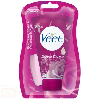 Депилятор-крем Veet 135мл. Д/депиляции Аромат барх.розы и эфирн.маслами