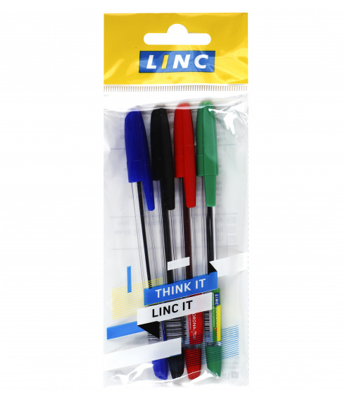 Набор шар. ручек 4цв. LINC Corona plus (24)