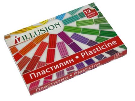 Пластилин 12цв. Гамма 168гр. Illusion мягкий для рисования