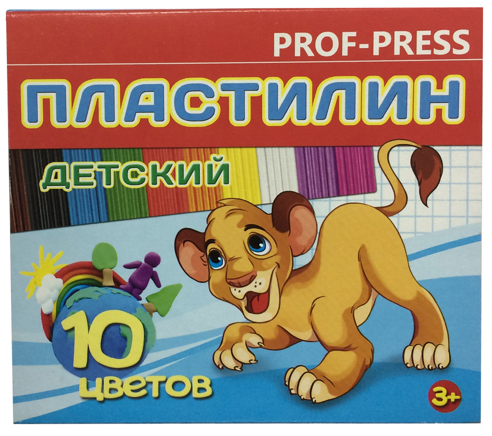 Пластилин 10цв. ПрофПресс 150гр.