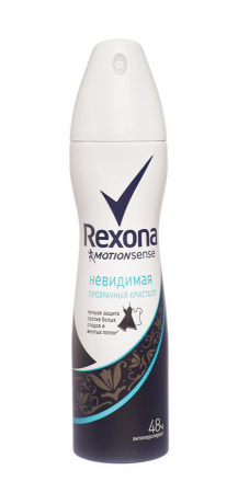 Дез. спрей Rexona 150мл. жен. Невидимый Прозрачный кристалл (6)