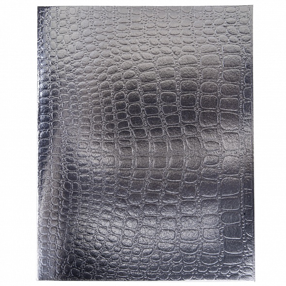 Тетрадь 48л. КЛ. Хатбер Бумвинил Metallic Серебро Croco