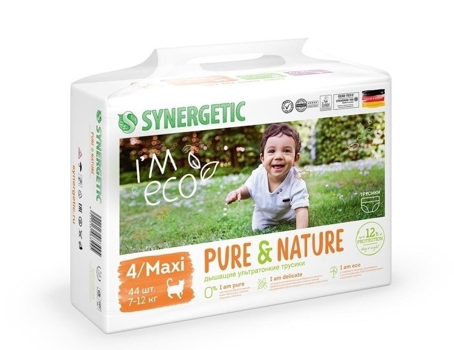 Подгузн.-трусики Synergetic --4-- 42шт. MAXI