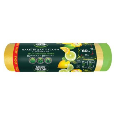 Мешок для мусора 60л./10шт. Master FRESH aroma с завязками (30)