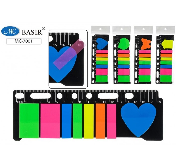 Набор блоков Basir 4,5*1,2см/2,5см 7цв. 20л.