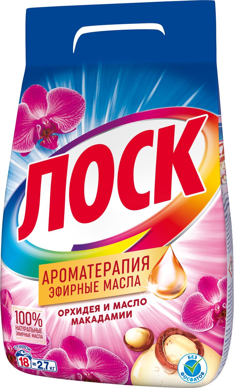 Стир.порошок Лоск авт. 4,05кг. Орхидея и масло макадамии (4)