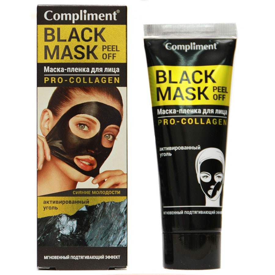 Маска д/лица Compliment 80мл. пленка Black mask