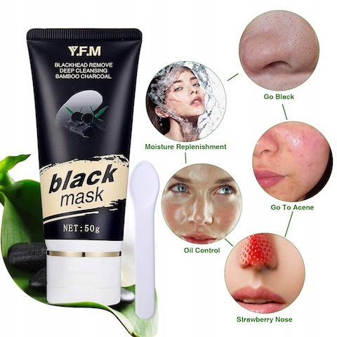 Маска д/лица Y.F.M. BLACK MASK Черная маска из бамбука