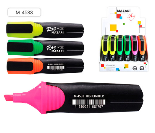 Текстовыделитель Mazari Ray 4цв. (уп.36)