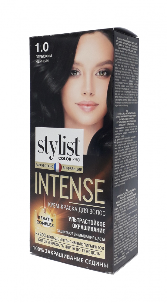Краска д/волос STYLIST COLOR PRO INTENSE 1.0 Глубокий черный (17)