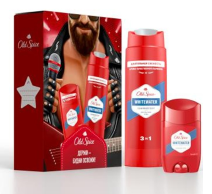 ПН/МУЖ. Old Spice Вайтвотер (дез.50мл + гель 250мл.)