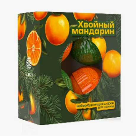 ПН/ЖЕН. Fabrik Cosmetology Хвойный мандарин (бурлящий шар 4*60г.)