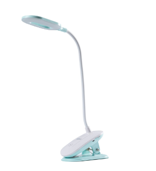 Лампа настольная KM-6716 LED USB сенсорная кнопка, нейтральный свет, 1 режим, на прищепке