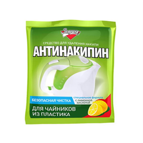 Ср-во Золушка 75гр. антинакипин д/пластиковых чайн. 702 (24)