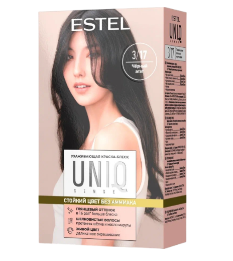 Краска д/волос Estel Uniq sense 3/17 Темный шатен пепельно кор. (10)
