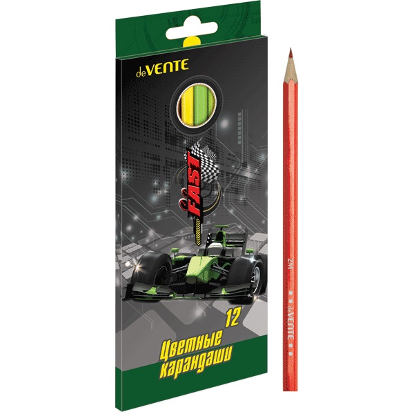 Набор цв. карандашей 12цв. deVente Fast