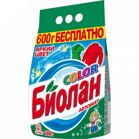 Стир.порошок Биолан авт. 2,4кг. Колор (4)