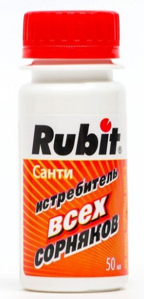 Гербицид (уничтожения неж.раст-ти) Rubit 50мл. Санти сплошного действия (80)