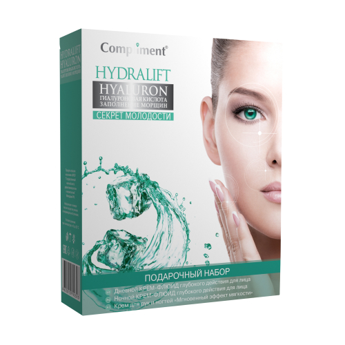 ПН/ЖЕН. Compliment Hydralift Hyaluron №1016 (Крем д/л День 50мл+Ночь Крем д/л 50мл+Крем д/рук)