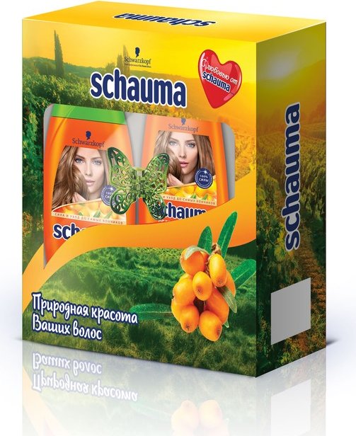 ПН/ЖЕН. Schauma Облепиха (шампунь + бальзам + заколка)