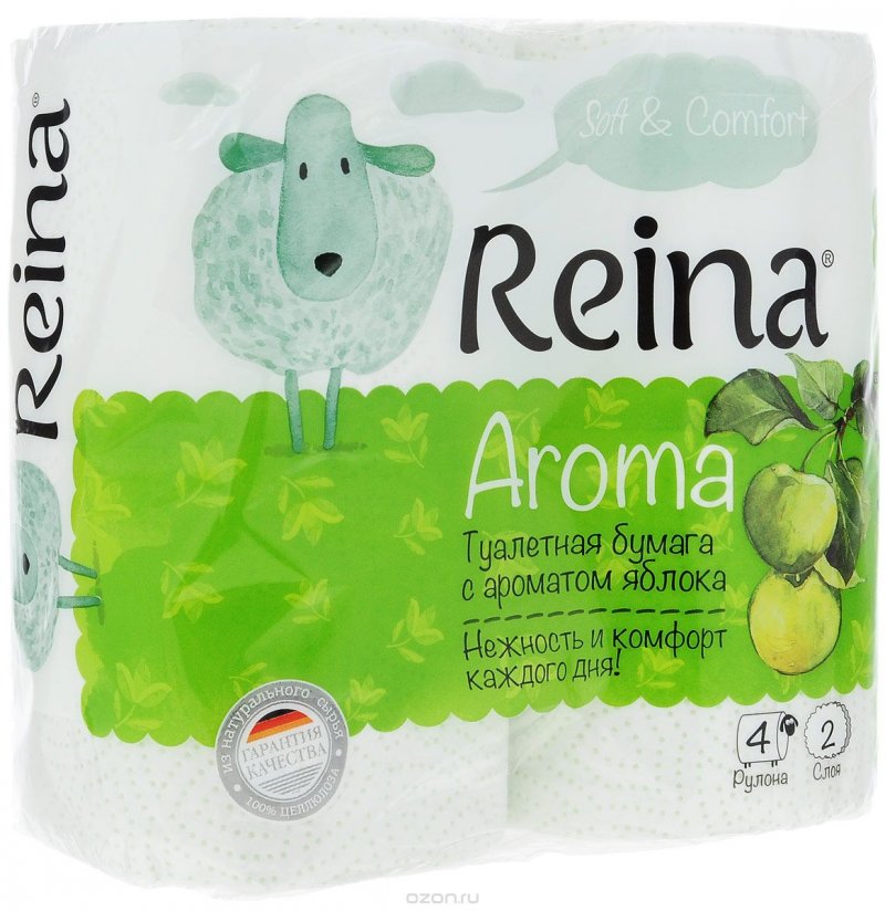 Туалетная бумага Reina 2сл. 4рул. Яблоко
