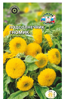 Семена подсолнечник Гномик (карлик) Седек (уп.10)