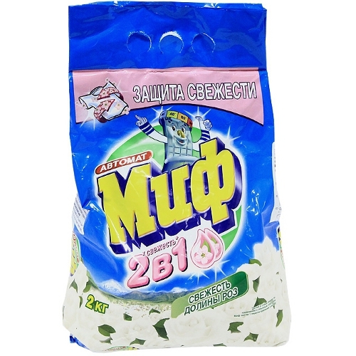 Стир.порошок МИФ авт. 2кг. 3в1 Свеж.долины роз