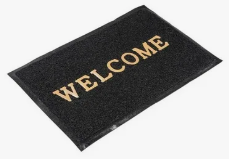 Коврик придверный 58*38 Welcome чёрный 300532-BLACK
