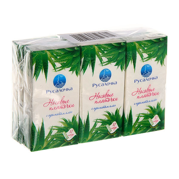 Платочки Русалочка 6*10шт. Алоэ 074831