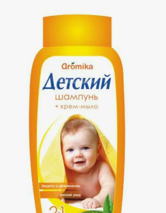 Шампунь Аромика 300мл. десткий Алоэ вера масло персика (24)