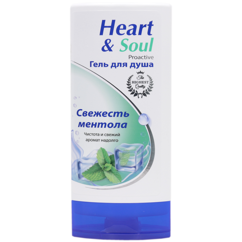 Гель для душа HEART & SOUL 250мл. Свежесть ментола
