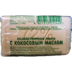 Мыло Хозяйственное 140гр. 72% Весна с кокосовым маслом 6050
