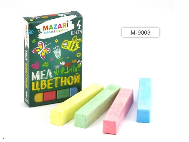 Набор мела цветного 4цв. Mazari