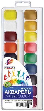 Краски акварель 18цв. Луч Классика Медовые