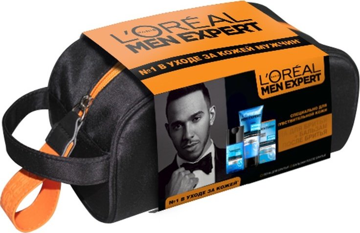 ПН/МУЖ. L'Oreal Men Expert Сенситив (пена д/бритья+ гель п/бритья + уход)
