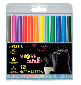 Фломастеры 12цв. deVente MooreCafe вент. (24)