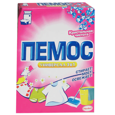 Стир.порошок Пемос ручн. 350г. Активная пена (22)
