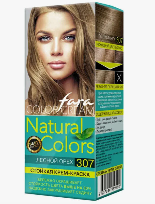 Краска д/волос ФАРА Natural Colors 307 Лесной орех (6)